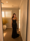 Jadore Black Embellished Dress